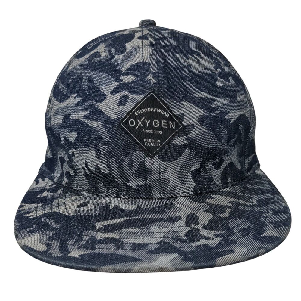 Oxygen Everyday Wear Since 1996 Snapback Hat Camouflage One Size Adjustable